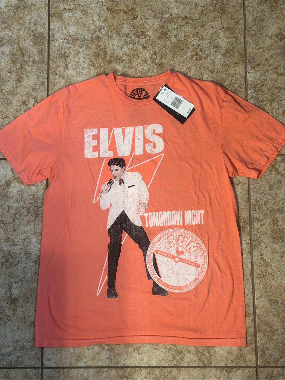 Elvis Graphic Tee — Coral Short Sleeve Women’s Shirt